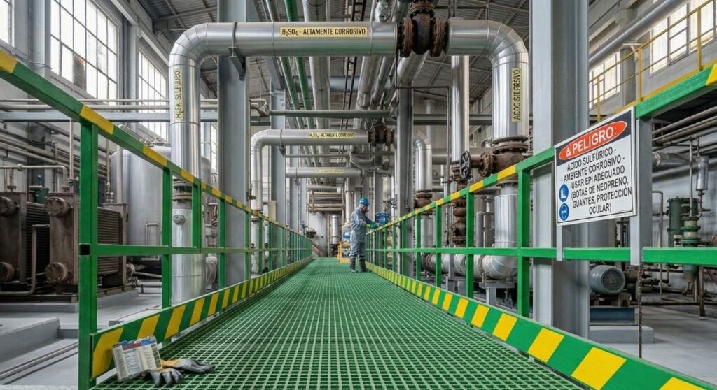 Rejilla PRFV La alternativa estructural para ambientes muy corrosivos